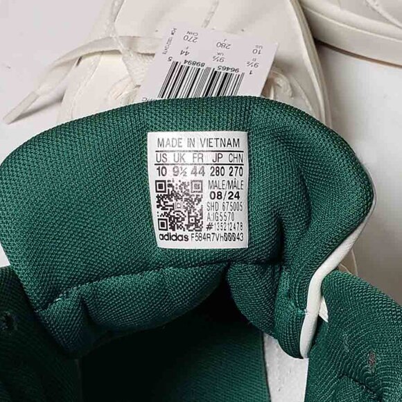 Men's Adidas HOOPS 3.0 Mid Athletic Shoes / Green White Gum / IG5570 / Size 10 - Picture 5 of 6